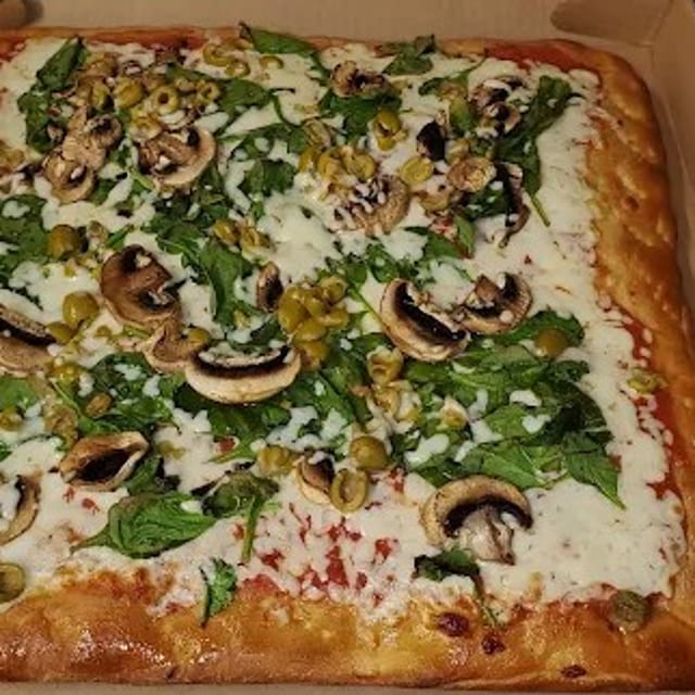 Veggie Sicilian Pizza.